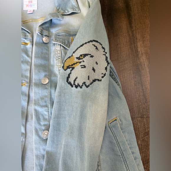 LuLaRoe Light Blue Denim Jacket Small - Picture 4 of 4